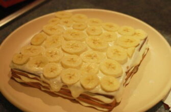 Обалденный торт с бананами без выпечки… Через 15 минут муж не мог оторваться от тарелки!