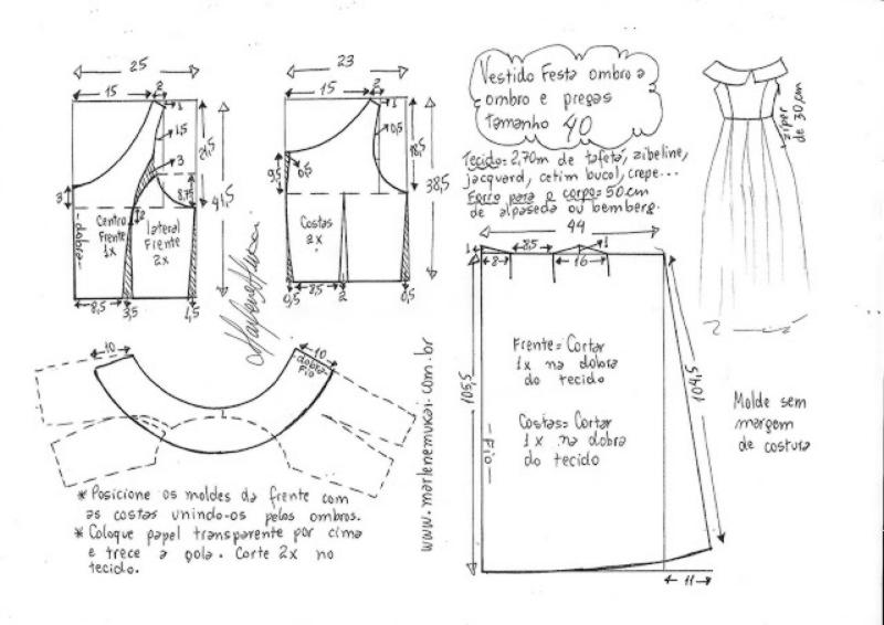 Выкройка праздничного платья