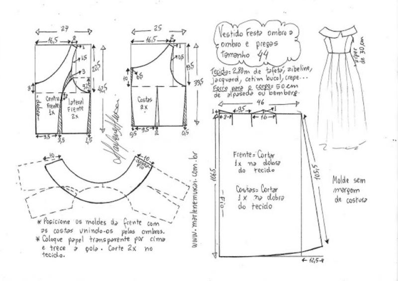 Выкройка праздничного платья
