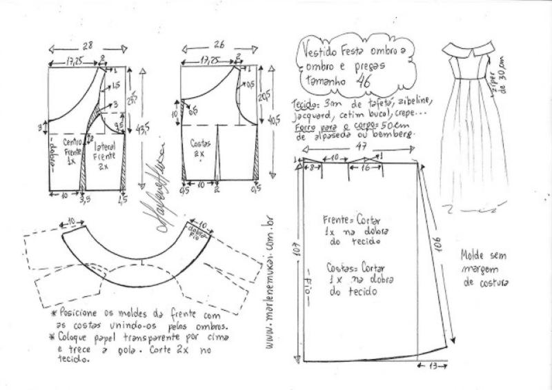 Выкройка праздничного платья